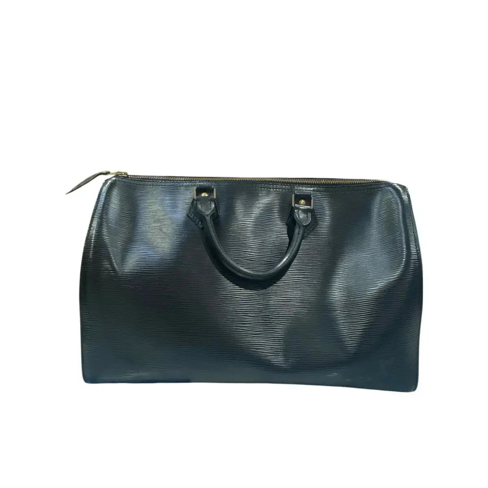 Louis Vuitton Speedy Top Handle Bag Leather Black